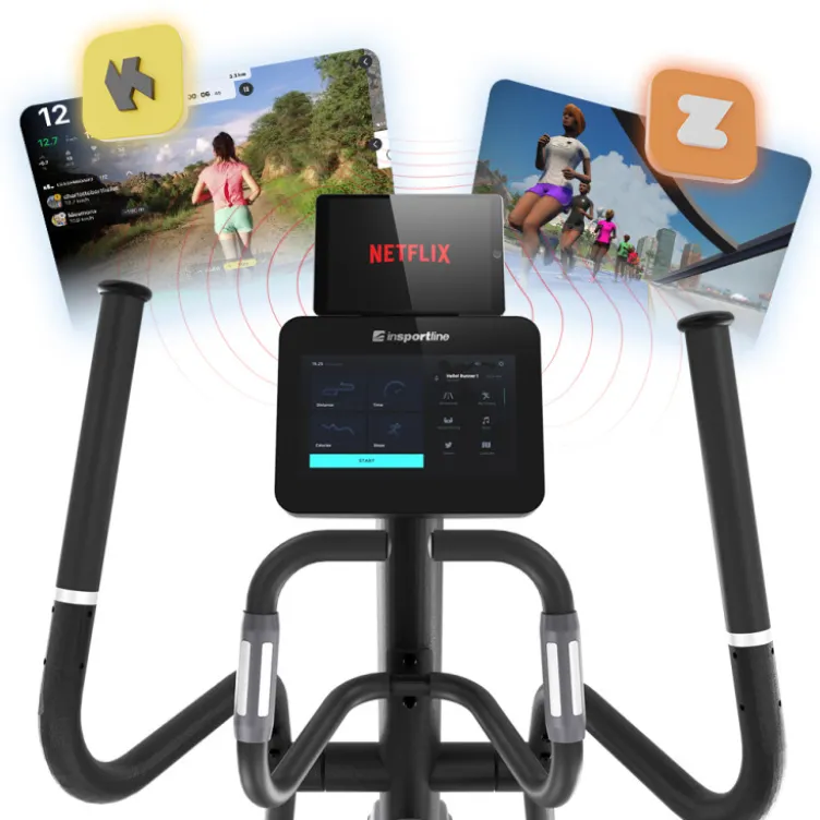 Vélo elliptique connecté Zenstride 600 avec roue d'inertie de 9 kg et course réglable - Difficulté réglable sur 32 niveaux