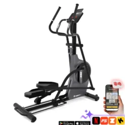 Vélo elliptique connecté Zenstride 600 avec roue d'inertie de 9 kg et course réglable - Difficulté réglable sur 32 niveaux