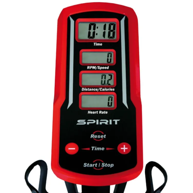 vélo elliptique d'entraînement avec roue d'inertie de 18 kg et écran LCD - Homegym - Spirit E-Glide