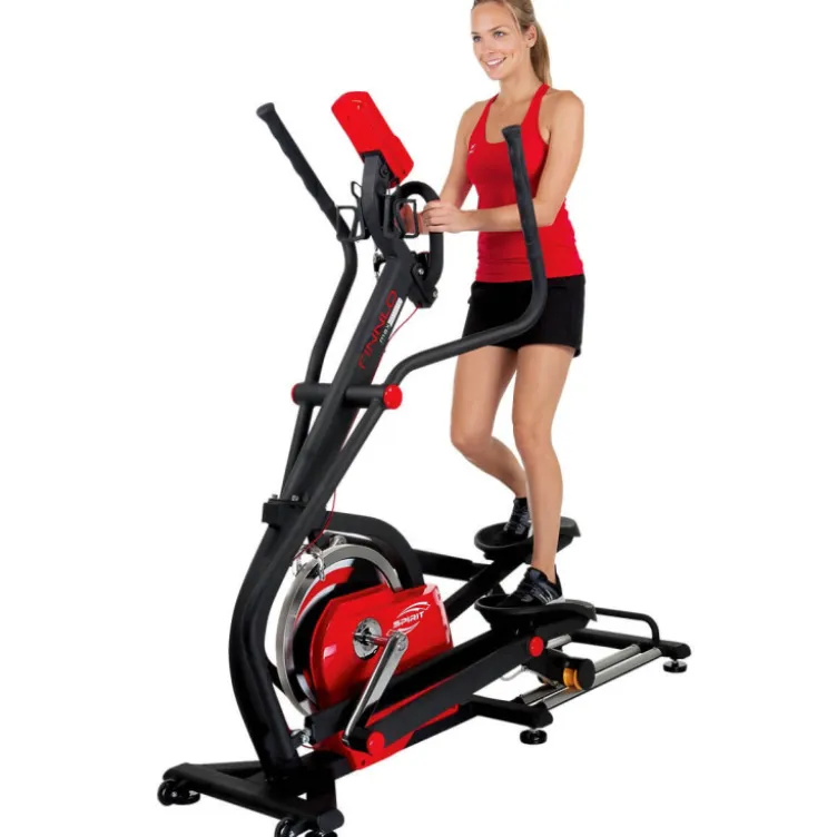 vélo elliptique d'entraînement avec roue d'inertie de 18 kg et écran LCD - Homegym - Spirit E-Glide