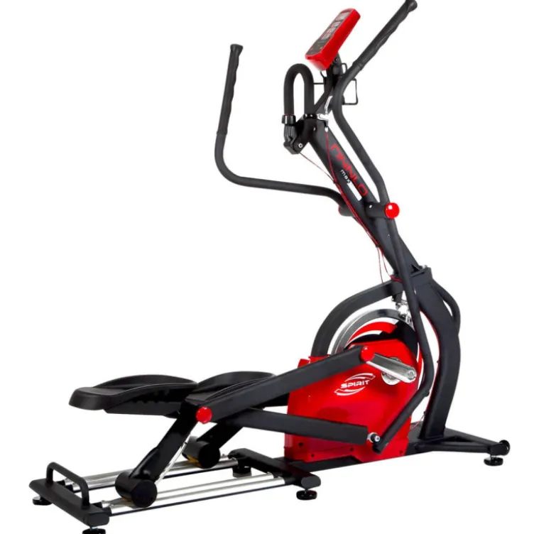 vélo elliptique d'entraînement avec roue d'inertie de 18 kg et écran LCD - Homegym - Spirit E-Glide