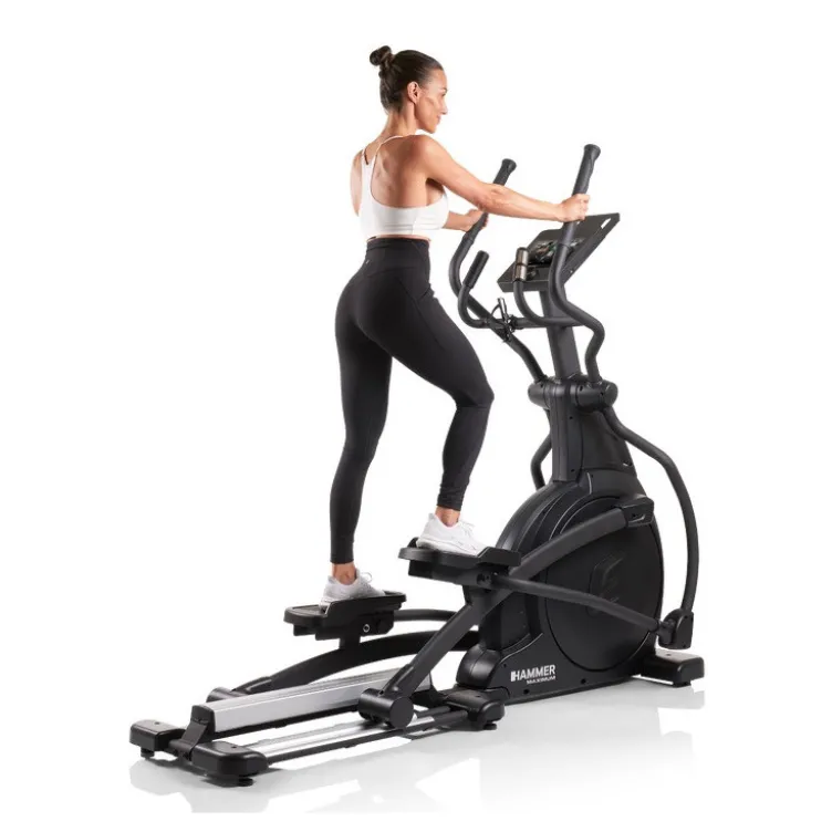 Vélo elliptique Hammer avec roue d'inertie de 14 kg et écran tactile connecté - Cardio-training