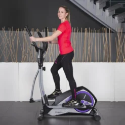 Vélo elliptique Madesto moderne avec support pour tablettes - Ecran de contrôle et moniteur de fréquence cardiaque