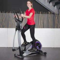 Vélo elliptique Madesto moderne avec support pour tablettes - Ecran de contrôle et moniteur de fréquence cardiaque