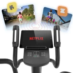 Vélo elliptique pliable ZenStride 200 avec volant d'inertie de 6 kg et 16 niveaux de résistance - 21 programmes inclus