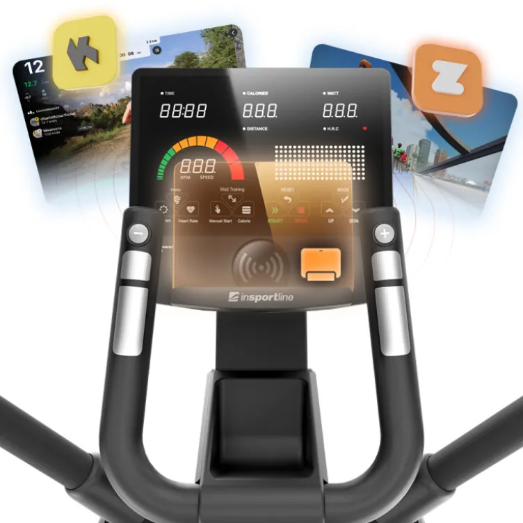Vélo elliptique professionnel e-Velocer ET avec générateur intégré - Compatible avecKinomap et Zwift