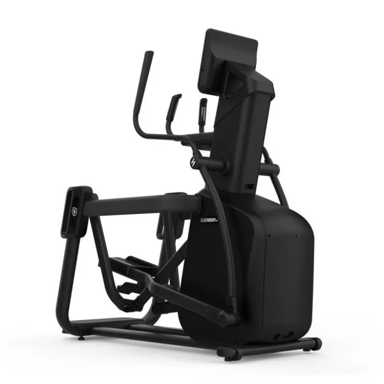 Vélo elliptique Pro Séries Titanium Strength avec écran tactile de 15,6" et volant d'inertie de 14 kg - Système auto-alimenté