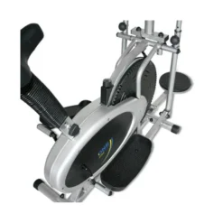 Vélo elliptique silencieux avec écran LCD et haltères 2x0,9 kg et 2x1,35 kg