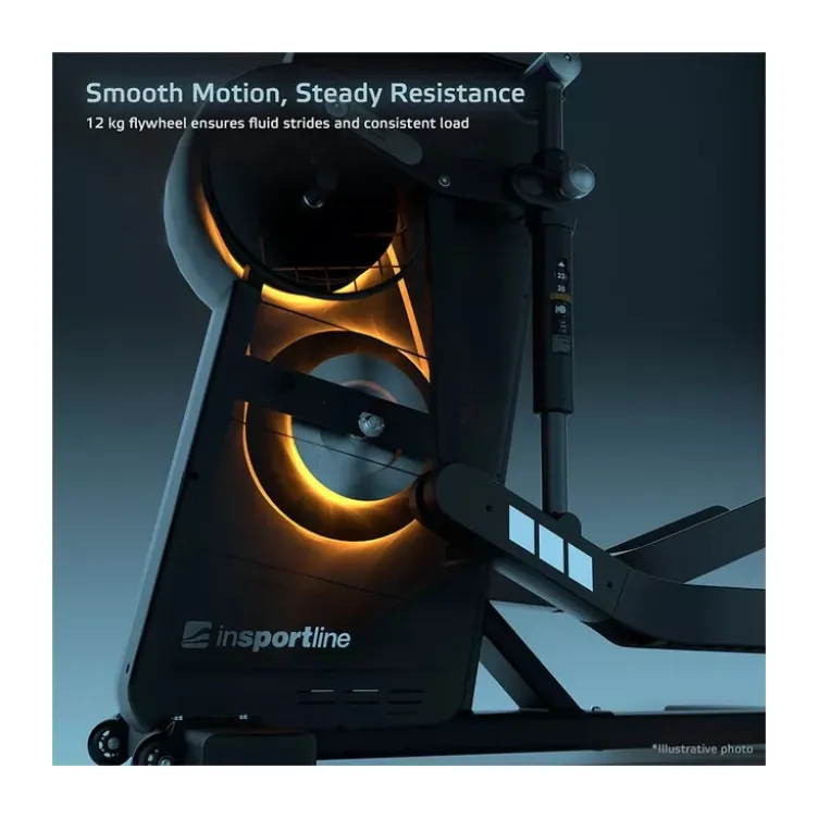 Vélo Elliptique ZenStride 1200 ultra-puissant avec roue d'inertie 12 kg - Résistance régulière avec 16 niveaux d'intensité