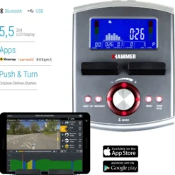 Vélo ergomètre pour cardio-training ultra-confort avec tableau de bord