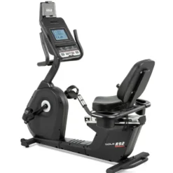 Vélo ergomètre semi-allongé avec 20 niveaux de résistance et siège ajustable - Écran LCD intégré et volant d'inertie 12 kg