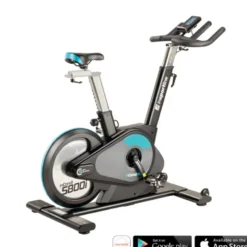 Vélo Indoor professionnel pour training sportif avec application connectée - Volant d'inertie de 20 kg