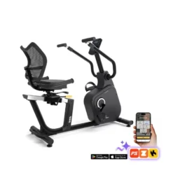 Vélo semi-allongé de cardio ZenSeat 100 avec roue d’inertie de 6 kg et 16 niveaux de résistance - Siège pivotant et respirant