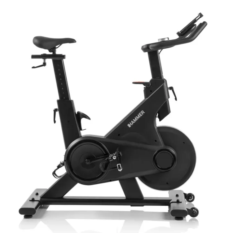 Vélo spinning de cardio Speed Race X avec roue d'inertie de 20 kg - 32 niveaux de résistance et écran HD