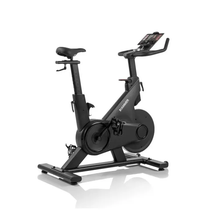 Vélo spinning de cardio Speed Race X avec roue d'inertie de 20 kg - 32 niveaux de résistance et écran HD