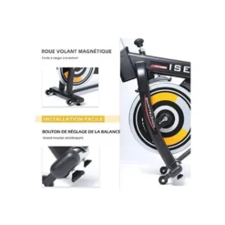 Vélo spinning haute qualité pour training à domicile avec écran LCD multifonctions