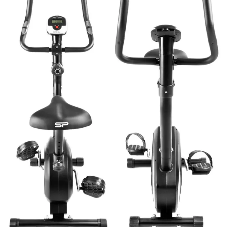 Vélo stationnaire d'appartement ergomètre avec écran LCD multifonctions et pédales antidérapantes
