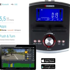 Vélo stationnaire multi-réglables avec écran LCD complet - Max 350 watts