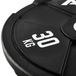 Wagon Wheel 30 kg - Poids de musculation avec diamètre olympique ATX en caoutchouc premium