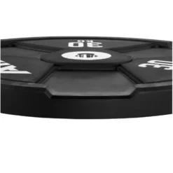 Wagon Wheel 30 kg - Poids de musculation avec diamètre olympique ATX en caoutchouc premium