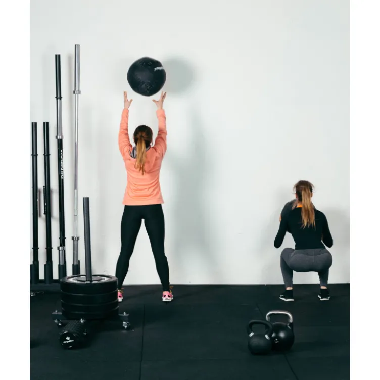 Wall ball en cuir 2 à 15 kg pour entraînement de cross-training à domicile