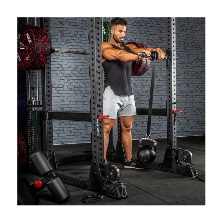 Wrist Roller ATX professionnel avec mousqueton et sangle en nylon pour musculation des avant-bras